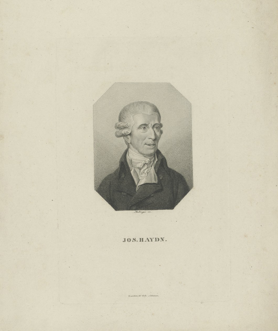 Portrait du compositeur Joseph Haydn 1732-1809, 1818 - Friedrich Wilhelm Bollinger