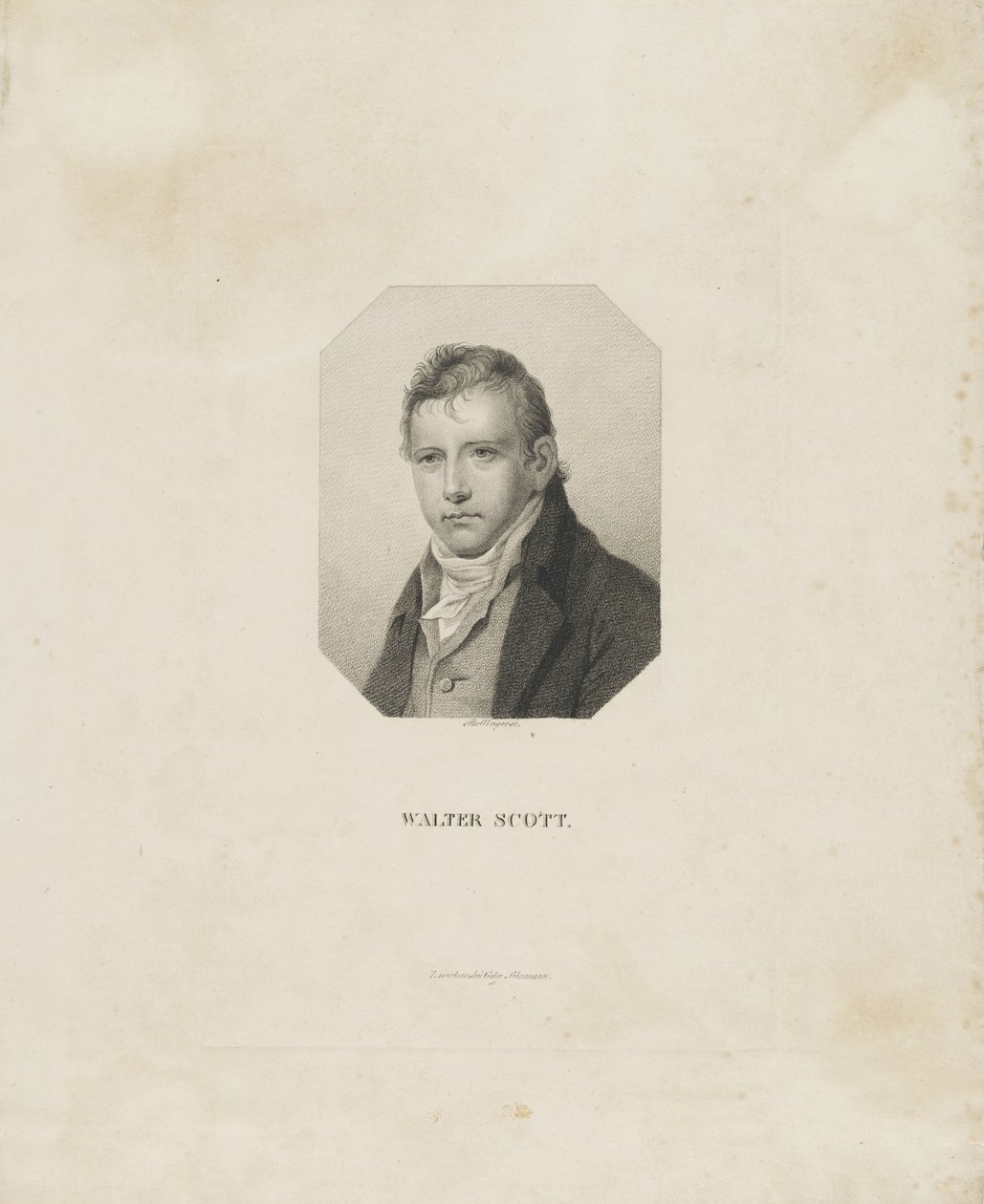 Portrait du romancier historique et poète Sir Walter Scott 1771-1832, vers 1825 - Friedrich Wilhelm Bollinger