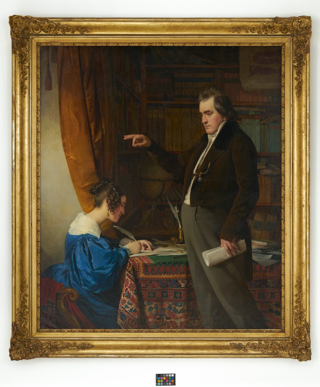 Le professeur docteur Ignaz Rudolf Bischoff von Altenstern dictant à son épouse Johanna - Friedrich von Amerling