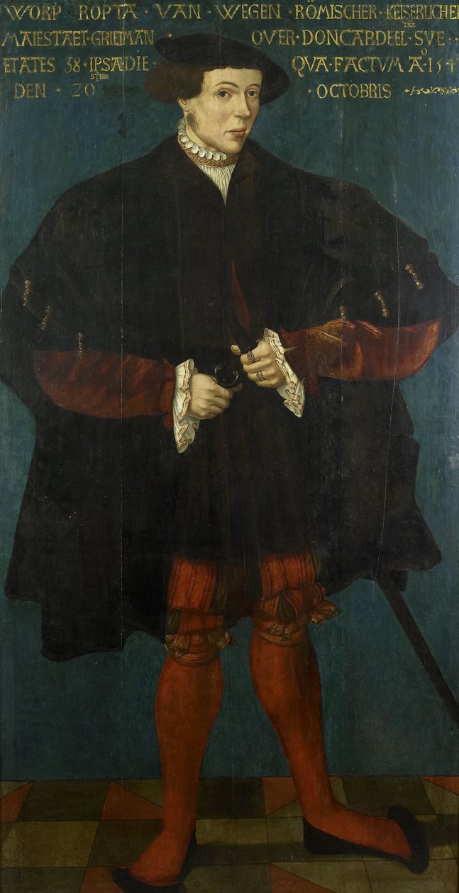 Portrait de Worp van Ropta, magistrat en chef de East Dongeradeel - Friese School 1542