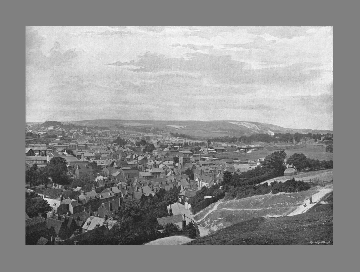 Lewes, Sussex, vers 1900 | Frith and Co | Estampe d'art