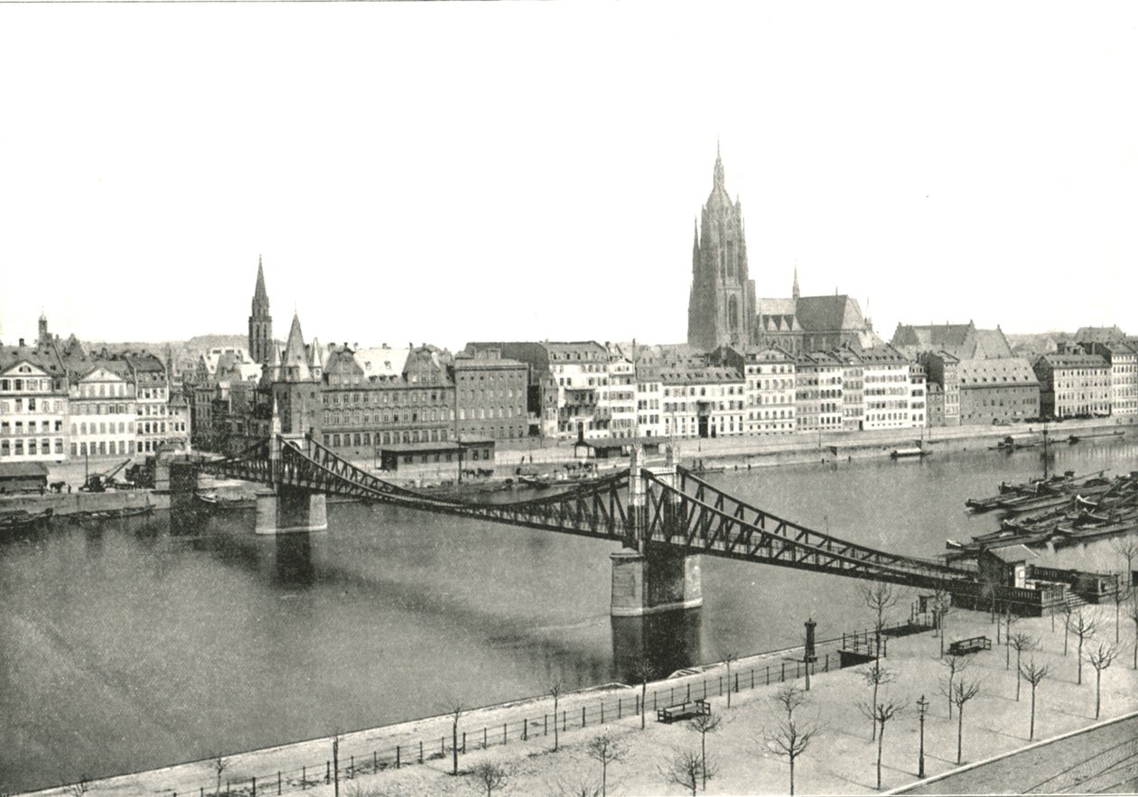 Vue de Sachsenhausen, Francfort, Allemagne, 1895 - Frith and Co