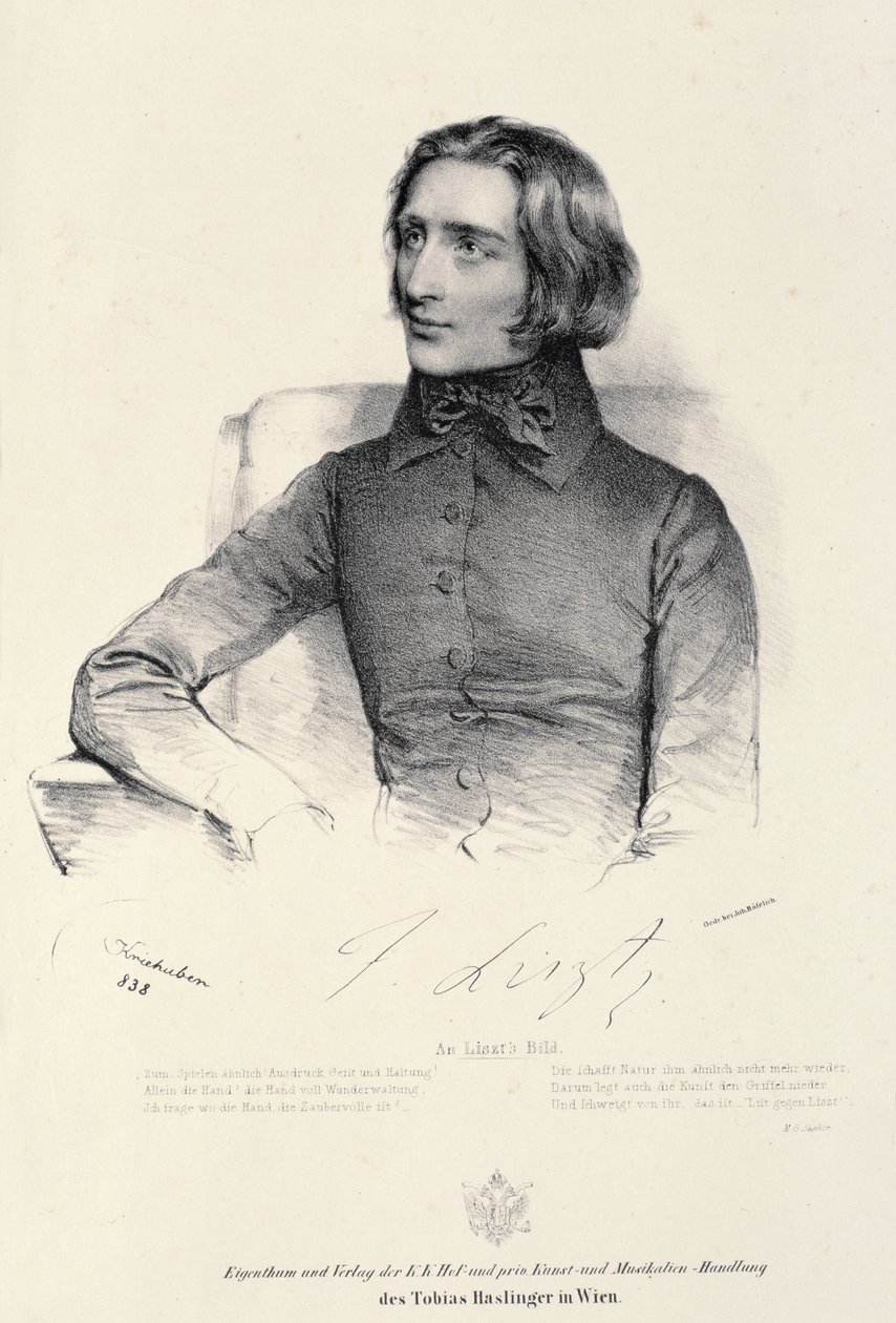 Portrait de Franz Liszt (1811-86) - Fritz Kriehuber