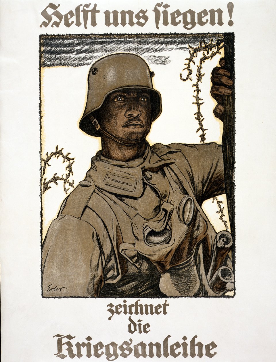 Helft uns siegen! Zeichnet die Kriegsanleihe, pub. Munich, 1917 - Fritz Erler