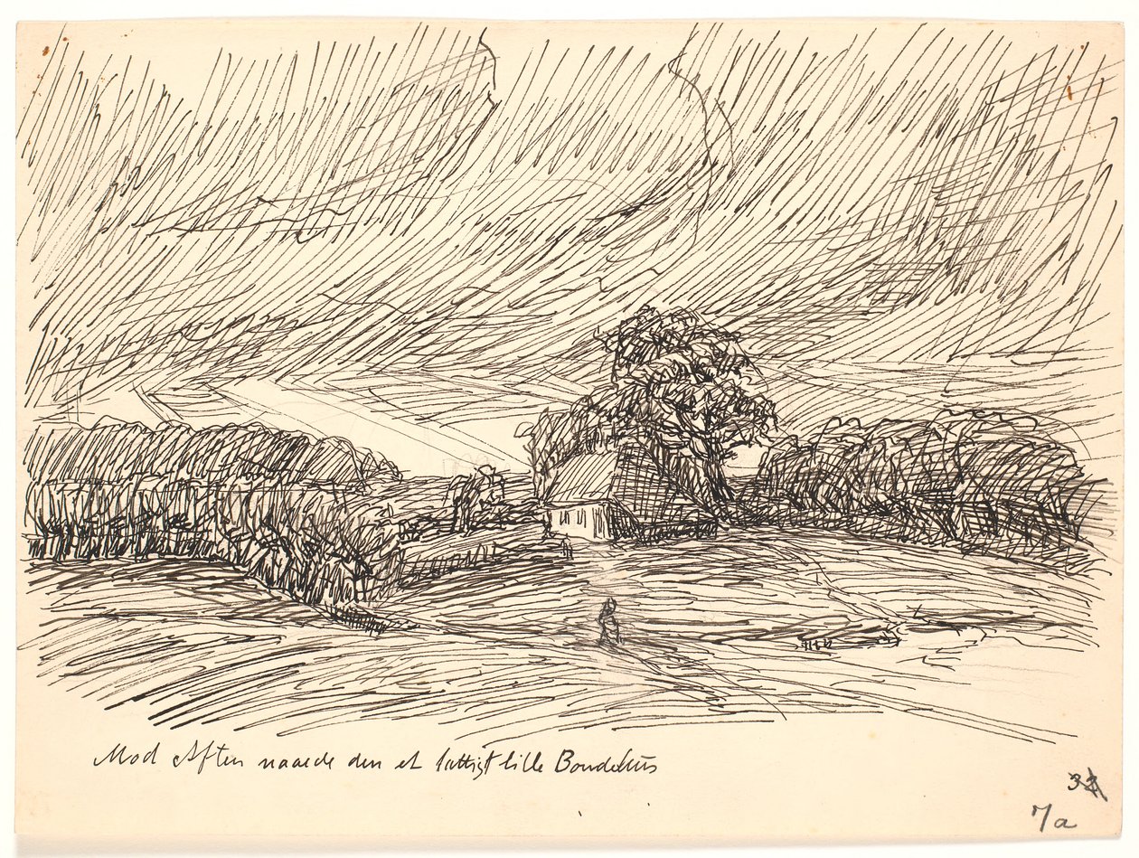 Vers le soir, il atteignit une petite maison de paysan pauvre - Fritz Syberg