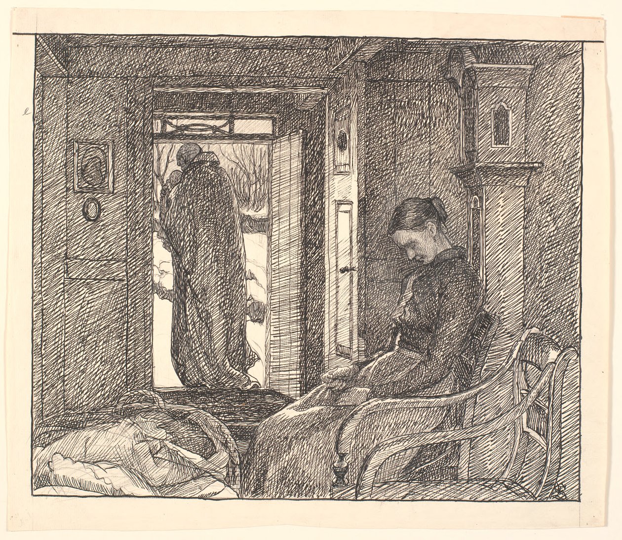 Et la mère regarda dans son giron, et les larmes coulèrent sur ses joues... - Fritz Syberg
