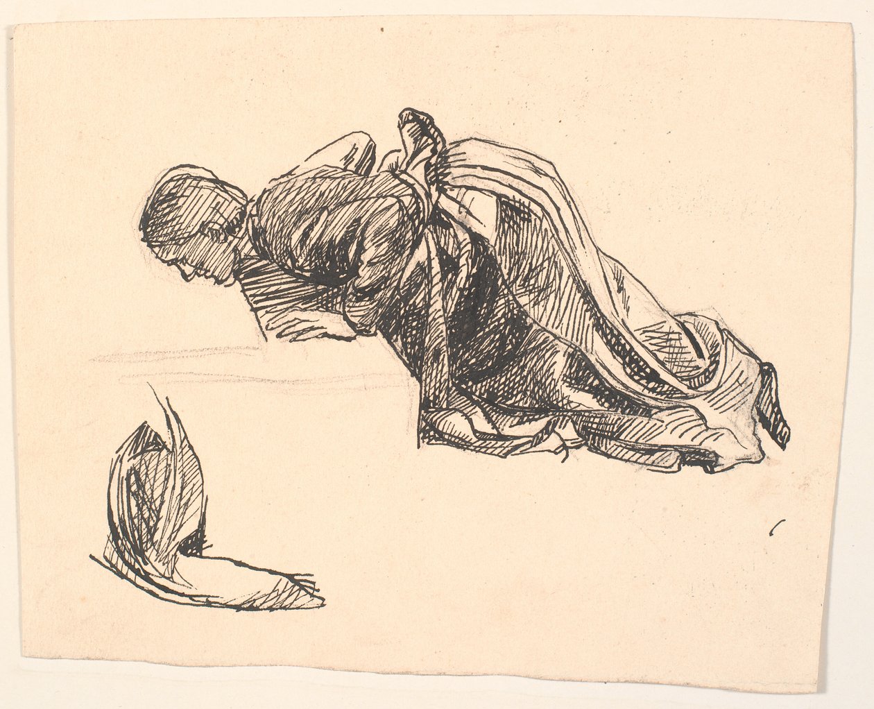 Esquisse pour la figure de la mère dans : Là tu as tes yeux, dit la Mort... - Fritz Syberg