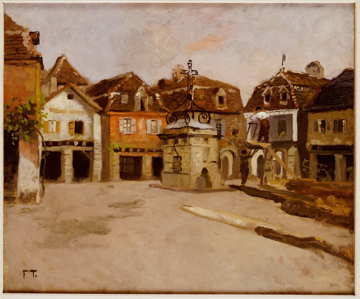 Une place de ville - Frits Thaulow
