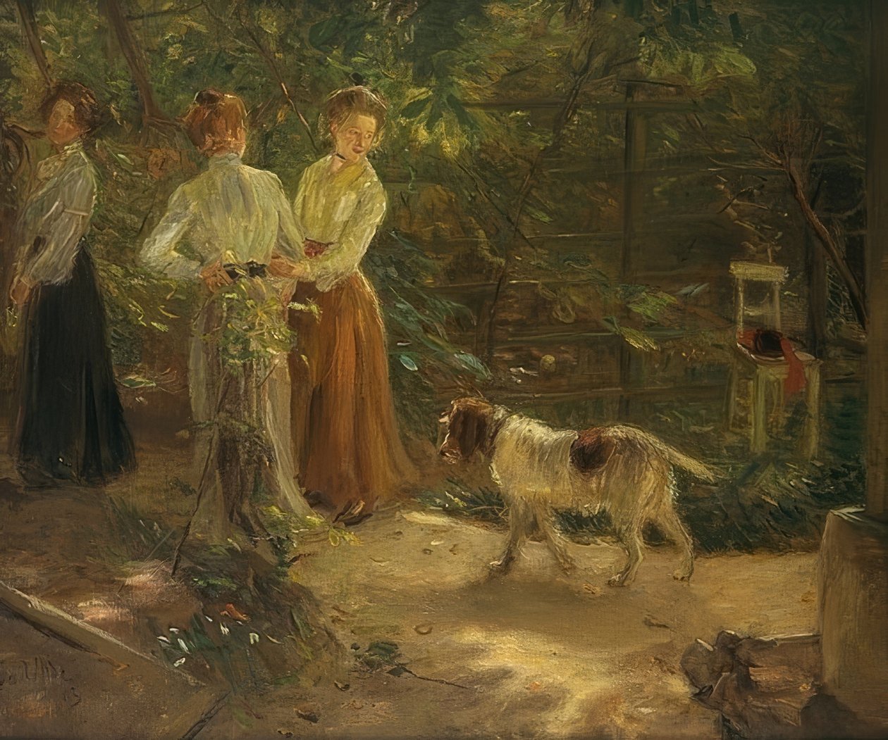Le chemin du jardin - Fritz von Uhde