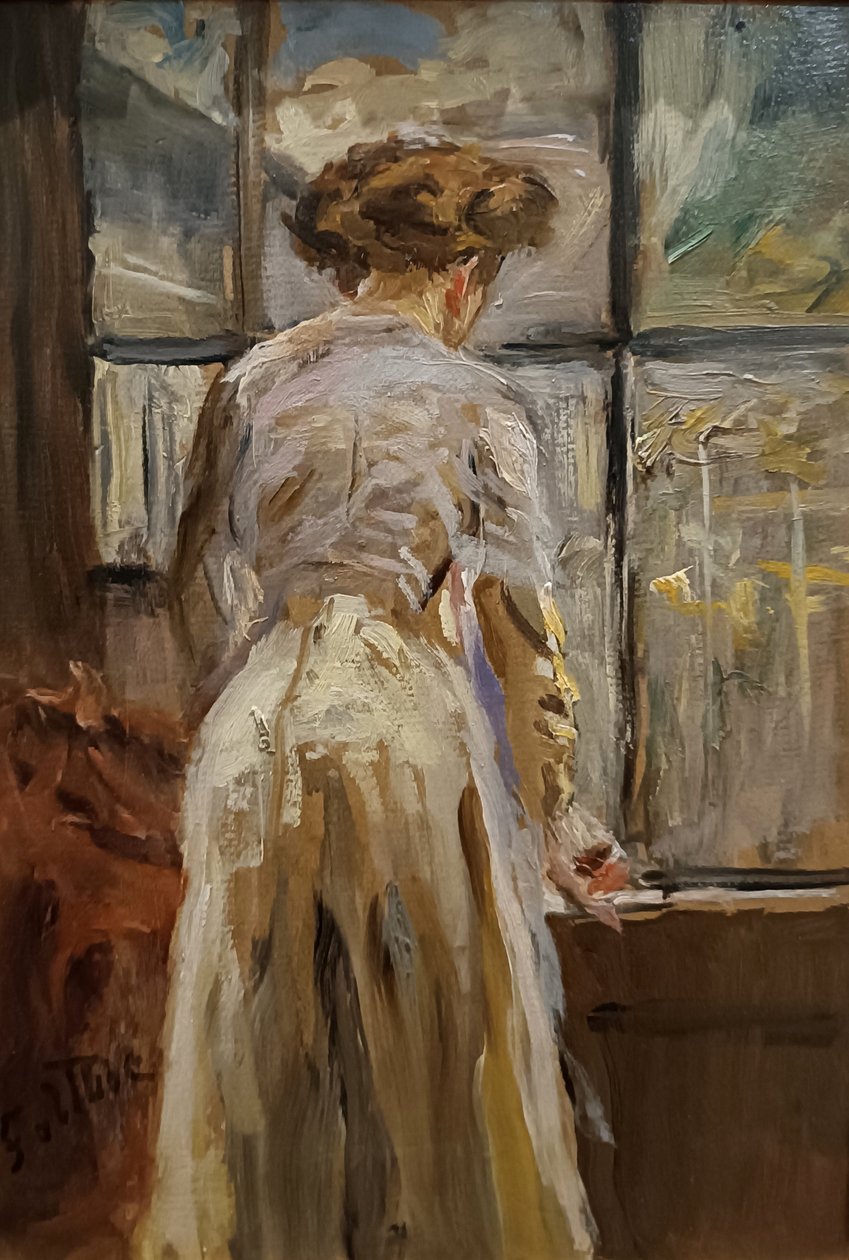 Femme à la fenêtre ca1890 Fritz-von-Uhde SerbNatMus 20241103 301dpi 2cr - Fritz von Uhde
