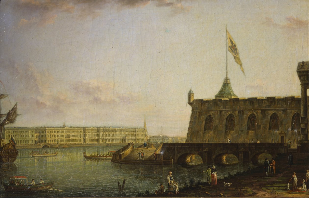Vue de la forteresse Pierre-et-Paul et du quai du Palais - Fyodor Alexeyev