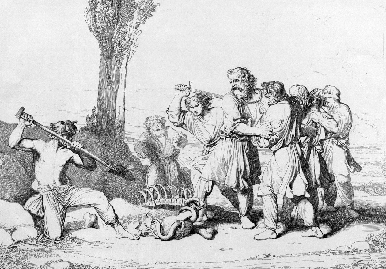 La mort du grand-duc Oleg, avant 1839 - Fyodor Antonovich Bruni