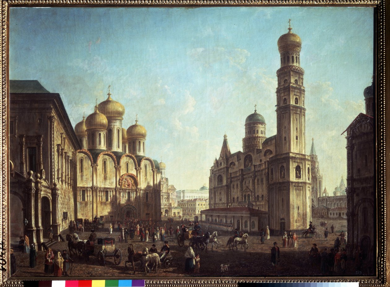 La place de la cathédrale dans le Kremlin de Moscou - Fyodor Yakovlevich Alexeev