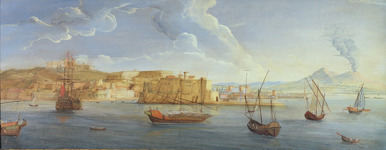 Vue de Naples avec le Castel dell