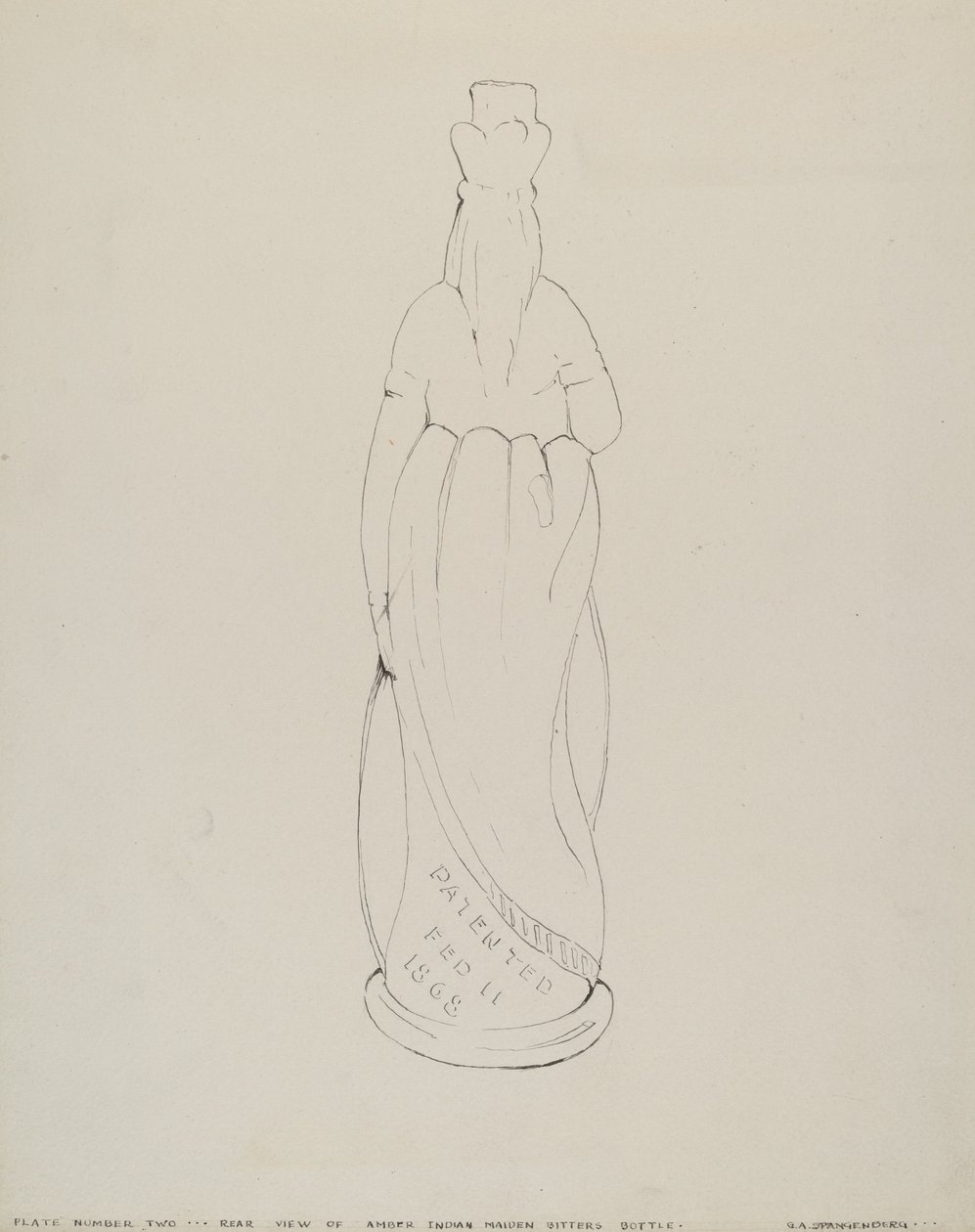 Bouteille de bitters (Indien) - G.A. Spangenberg