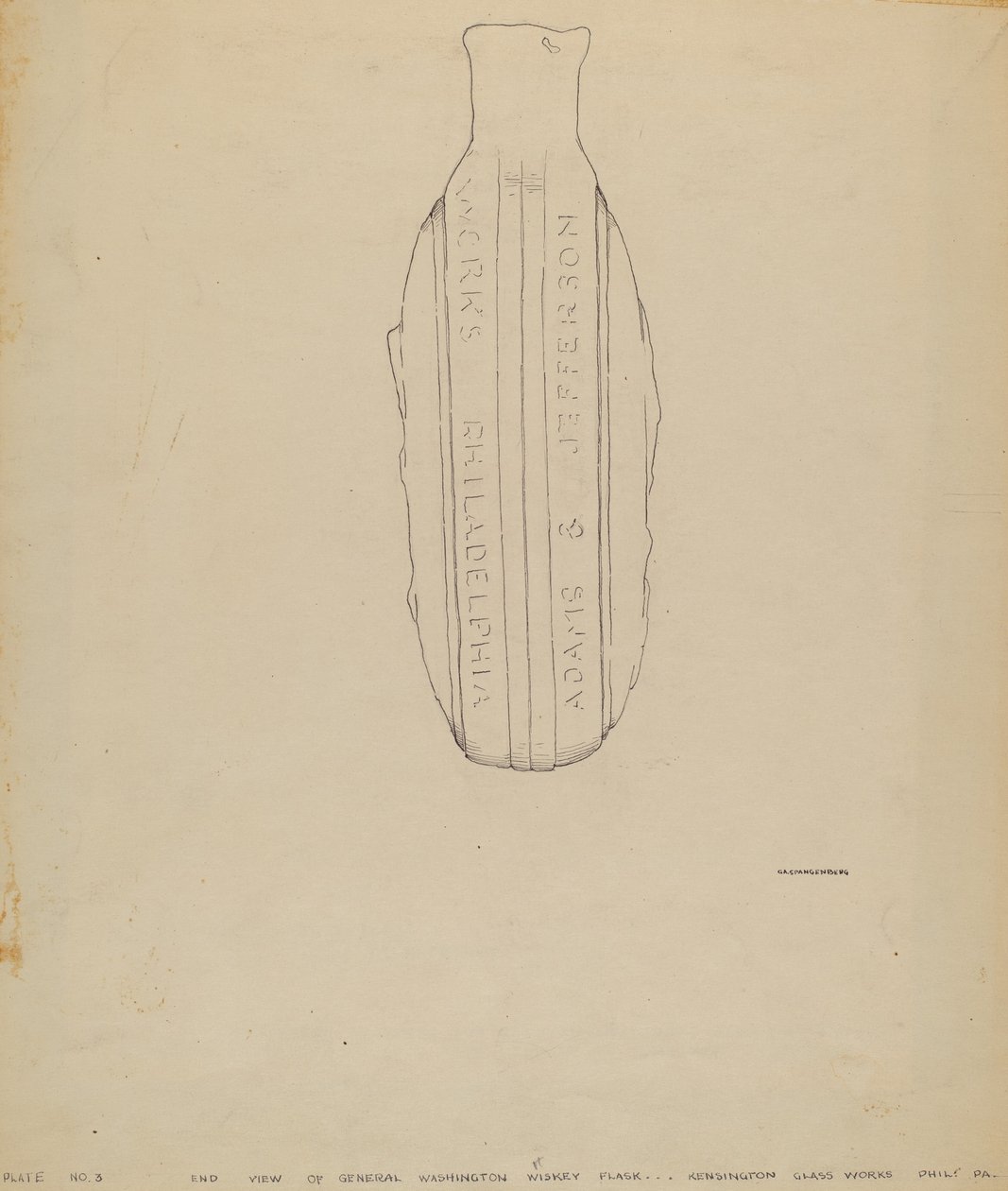 Flacon du général Washington - G.A. Spangenberg