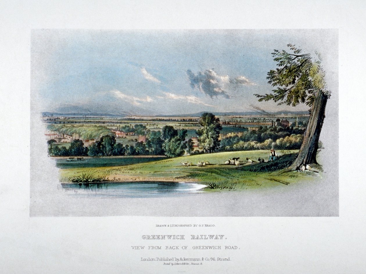 Vue du chemin de fer de Londres et de Greenwich depuis l