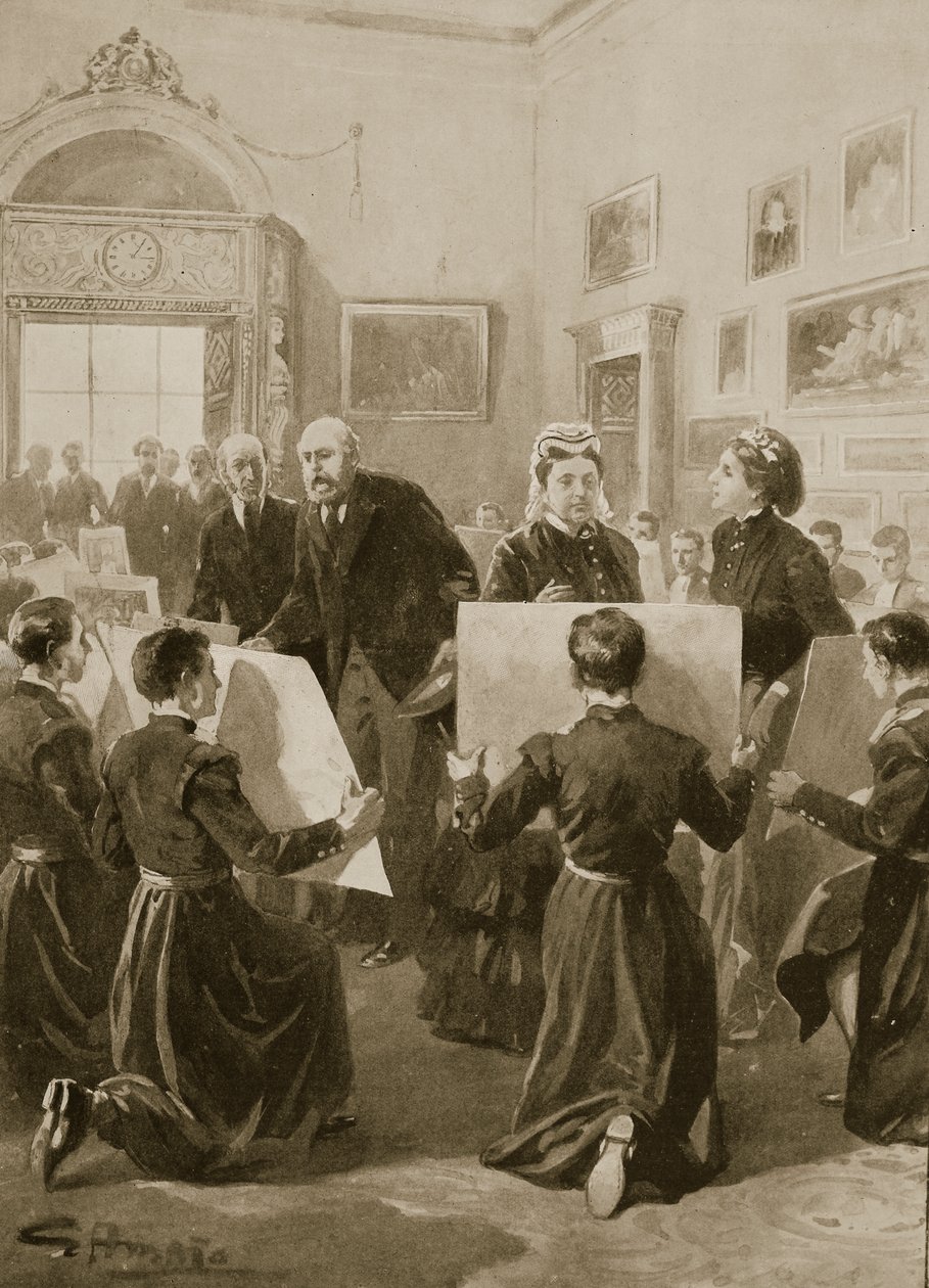 Les garçons de Bluecoat montrant leurs dessins à la reine Victoria au palais de Buckingham, 3 avril 1873, de 