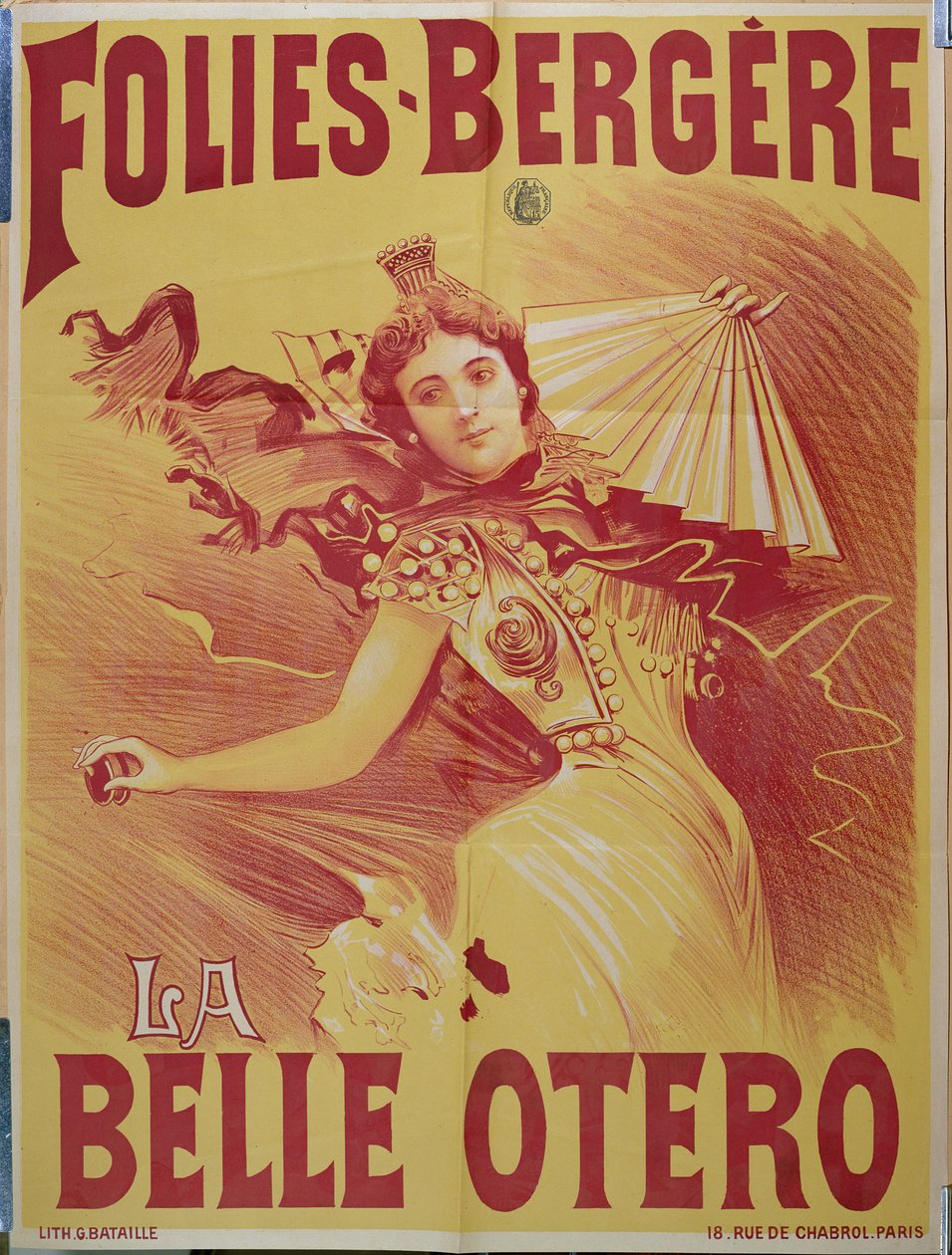 Affiche publicitaire pour la Belle Otero aux Folies-Bergère, 1894 - G. Bataille