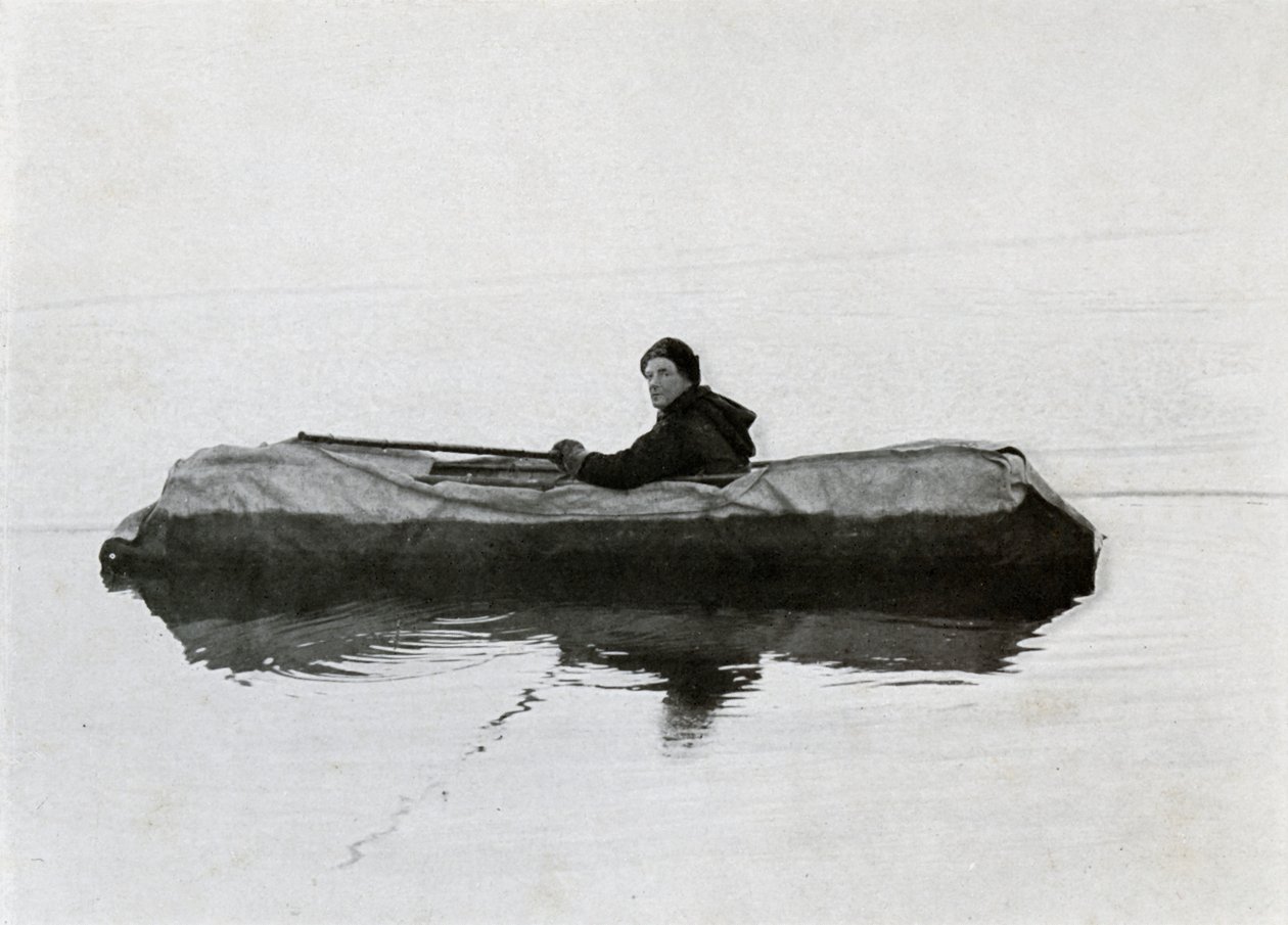 Campbell en kayak, 1911, 1913 - G. Murray Levick