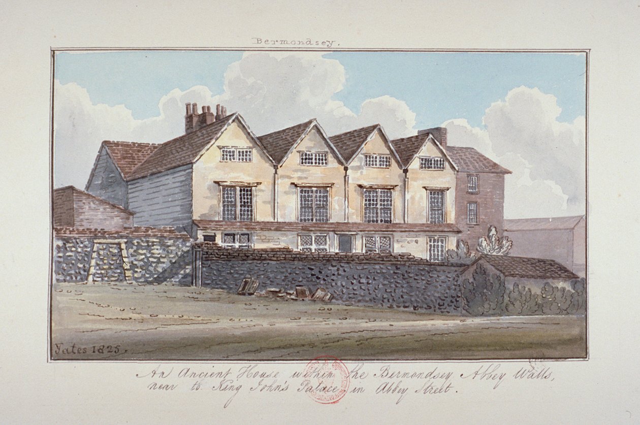 Abbaye de Saint-Sauveur, Bermondsey, Londres, 1825 - G Yates