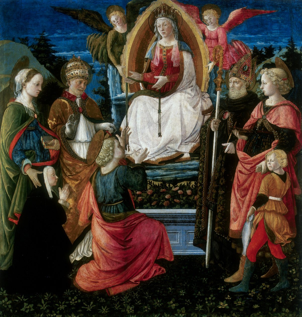 La Madone de la Ceinture avec des Saints - G. da and Filippi, C. Carpi