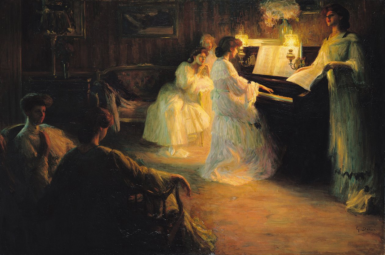Jeunes filles au piano, 1906 - Gabriel Deluc