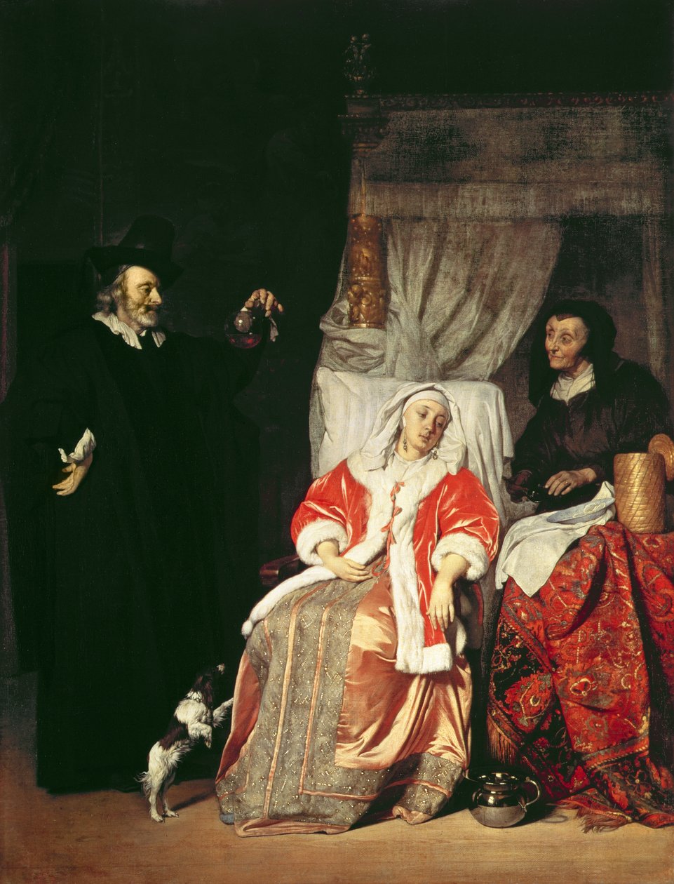 Le patient et le docteur, années 1660 - Gabriel Metsu