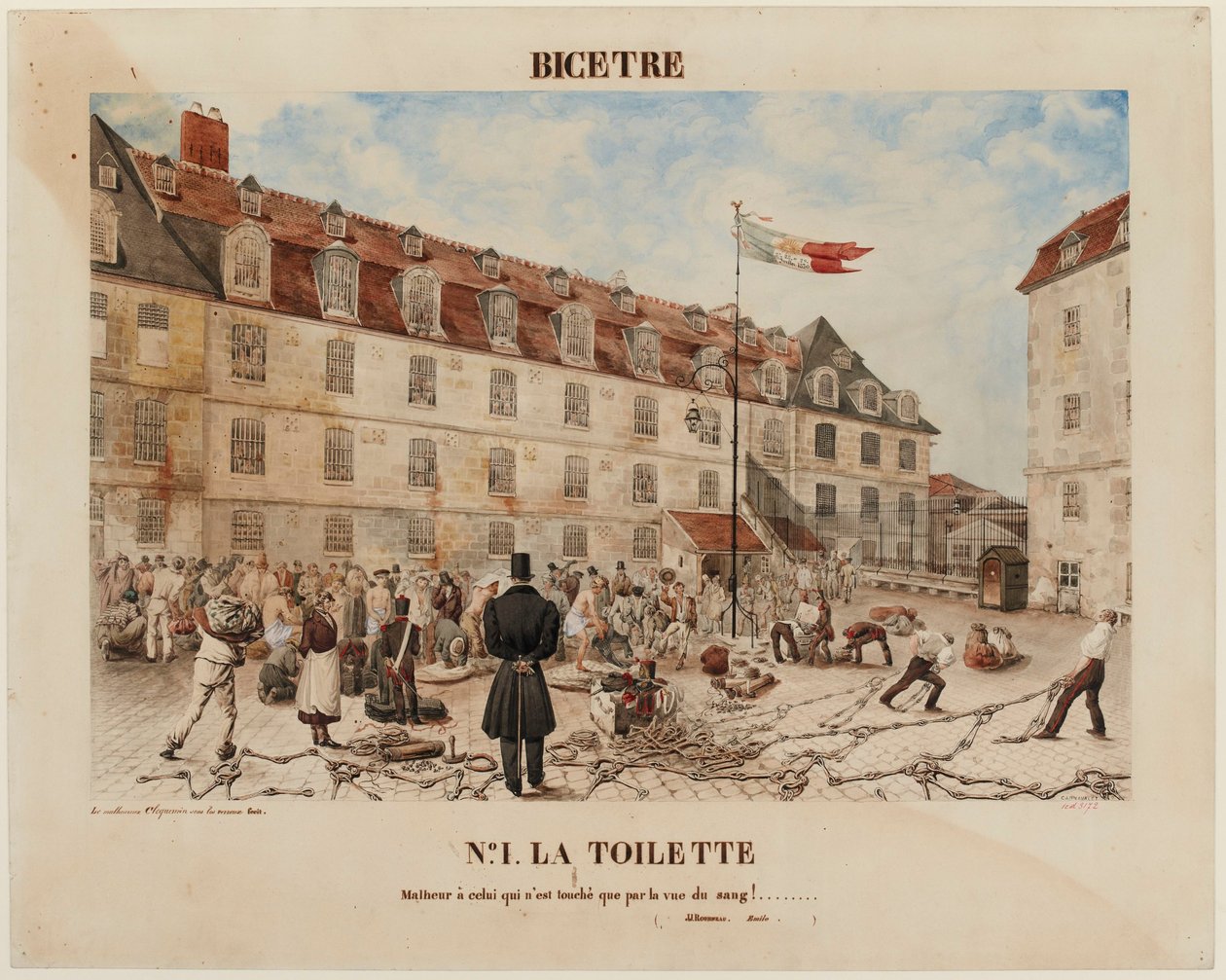 French: BICÊTRE. Nº1. LA TOILETTE / Malheur à celui qui n