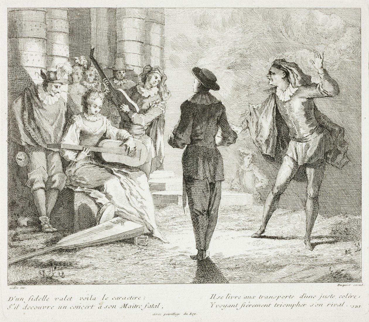 Plate from Livre de Scenes Comiques - Gabriel Huquier