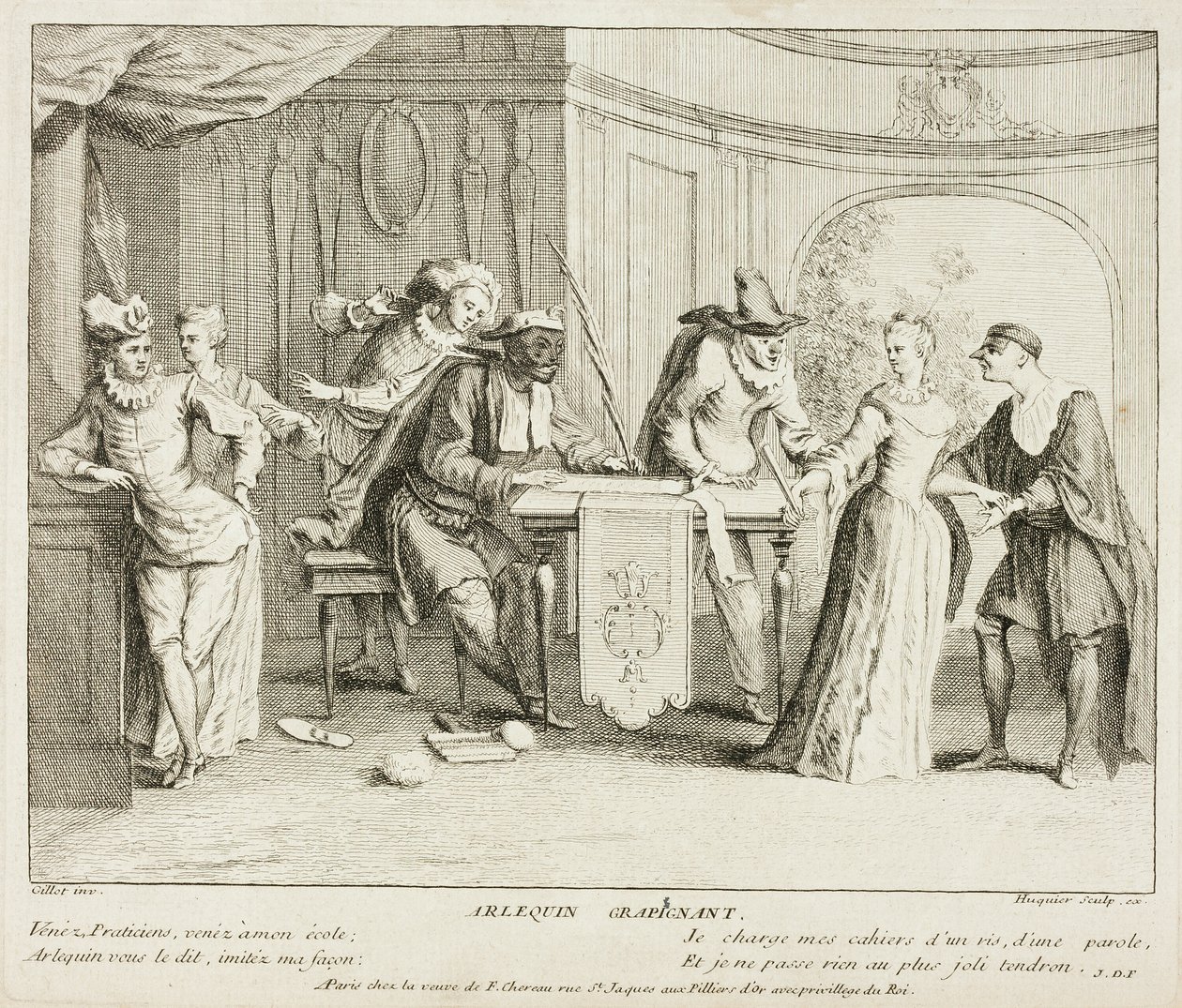 Plate from Livre de Scènes Comiques - Gabriel Huquier