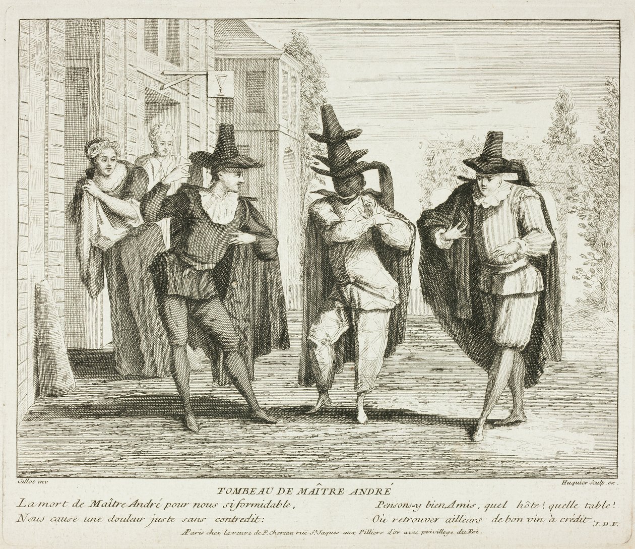 Plate from Livre de Scènes Comiques - Gabriel Huquier
