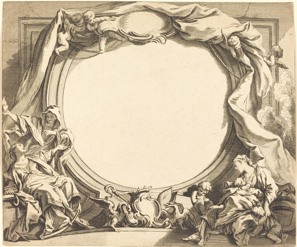 Foi et Charité - Gabriel Huquier after François Boucher