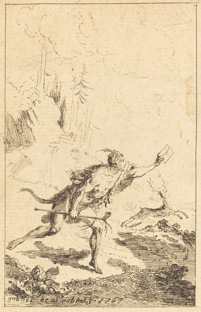 Envoyé à M. de Saint-Denis par M. de Belle-Isle, Prisonnier [gauche] - Gabriel Jacques de Saint Aubin