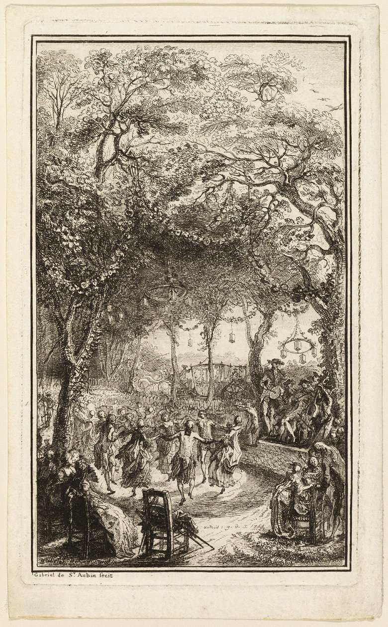 La Danse à Auteuil - Gabriel Jacques de Saint Aubin