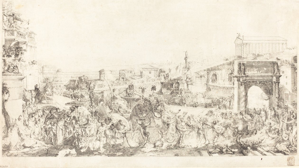Triomphe de Pompée dans Rome - Gabriel Jacques de Saint Aubin