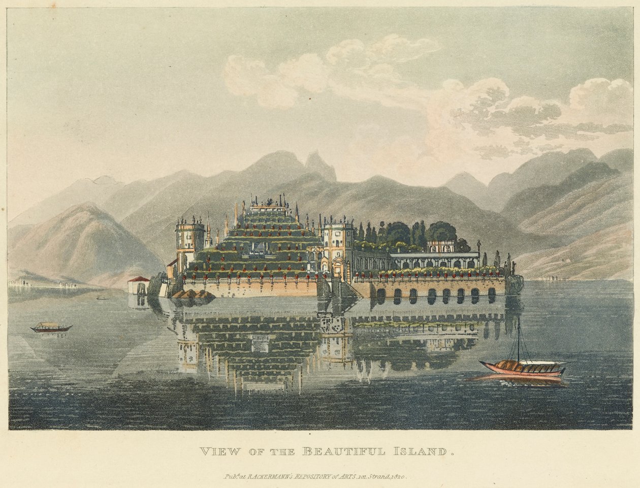 Vue de la Belle Île (Isola Bella, Lac Majeur), avant 1820 - Gabriel L. and Lory Mathias G.  Lory