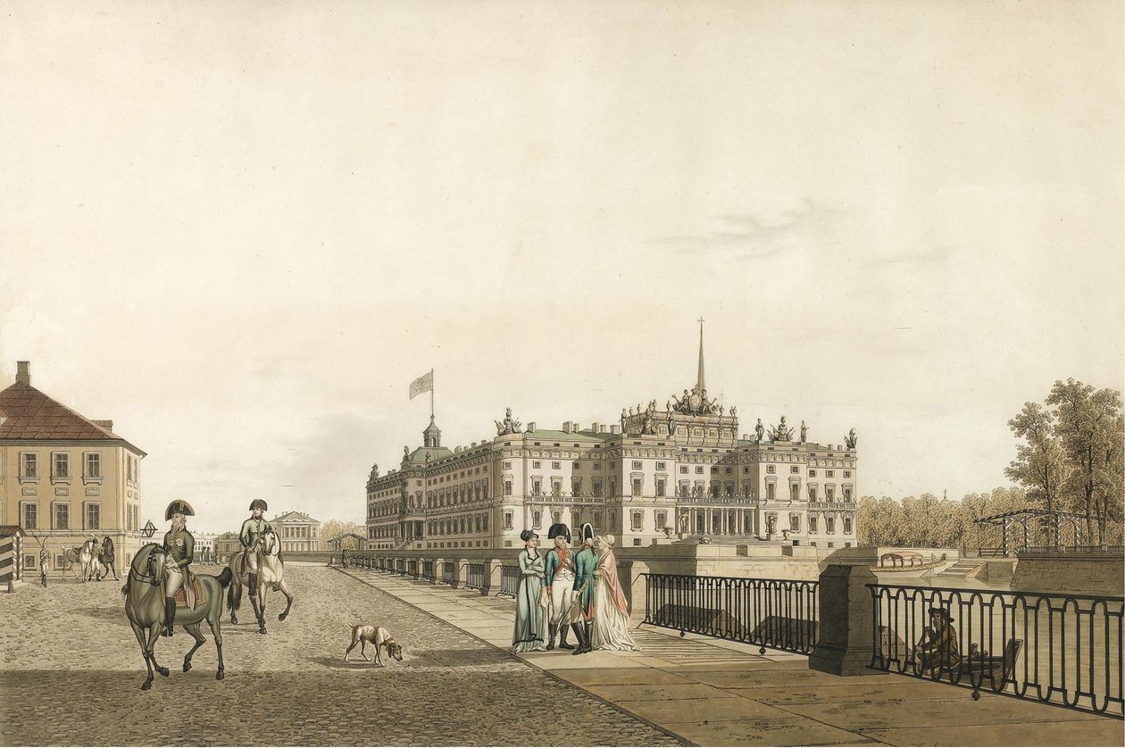 Vue du palais Mikhailovsky, 1804 - Gabriel Ludwig Lory the Elder