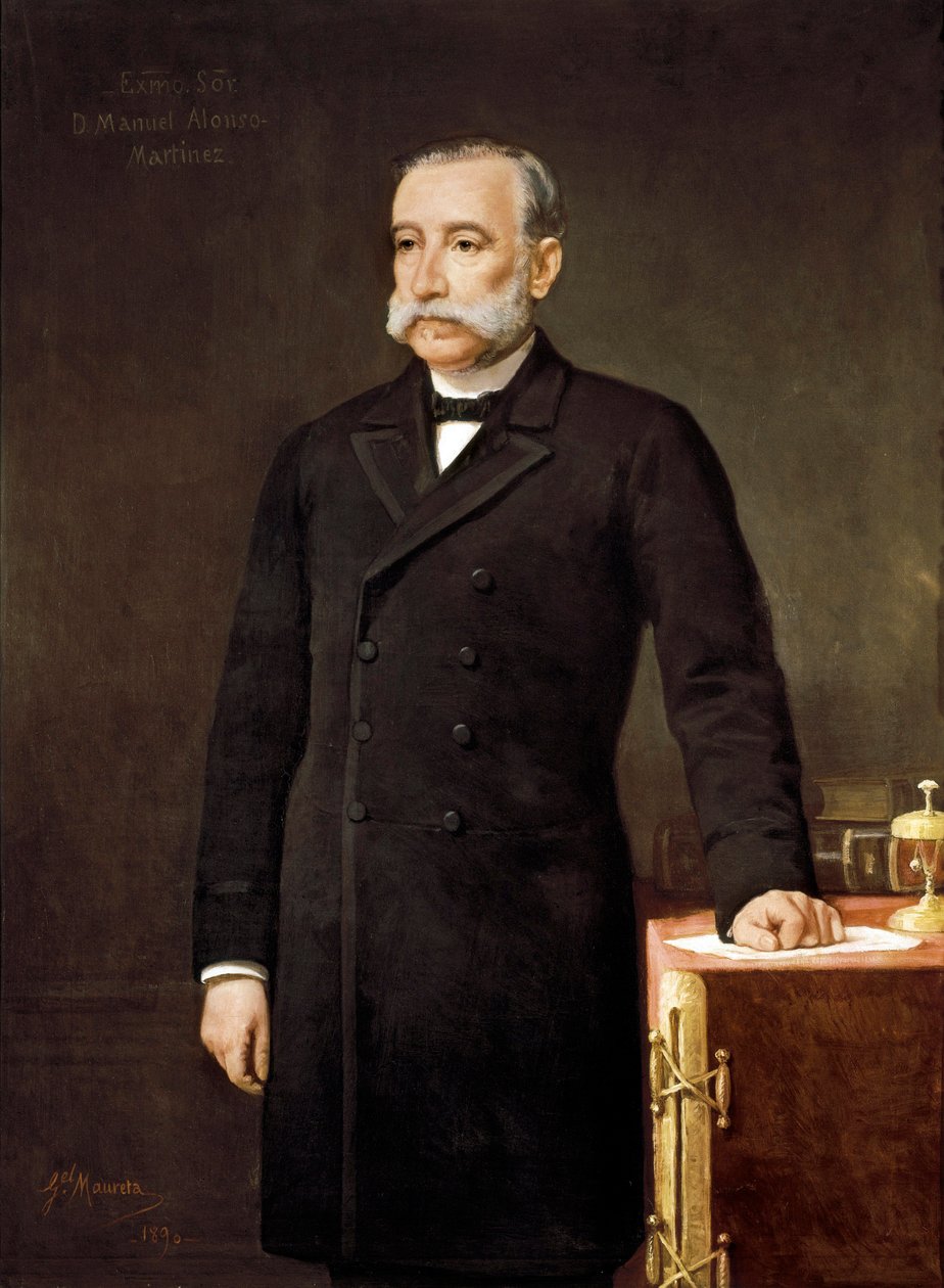 Portrait de Manuel ALONSO MARTINEZ (1827-1891), avocat et homme politique espagnol membre du Parti de l