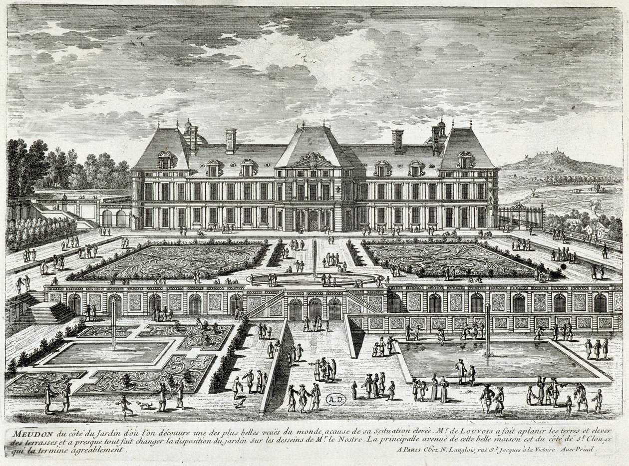 Vue du château de Meudon - par Perelle, fin XVIIe siècle - Gabriel Perelle