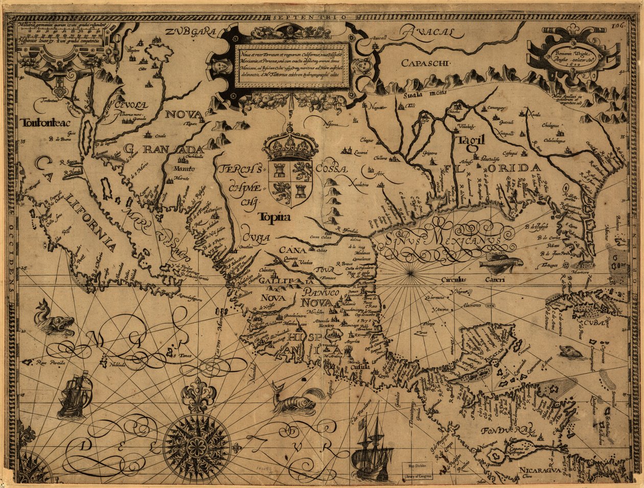 Nova et rece terraum et regnorum Californae, nouae Hispaiae Mexicanae, et Peruviae - Gabriel Tatton