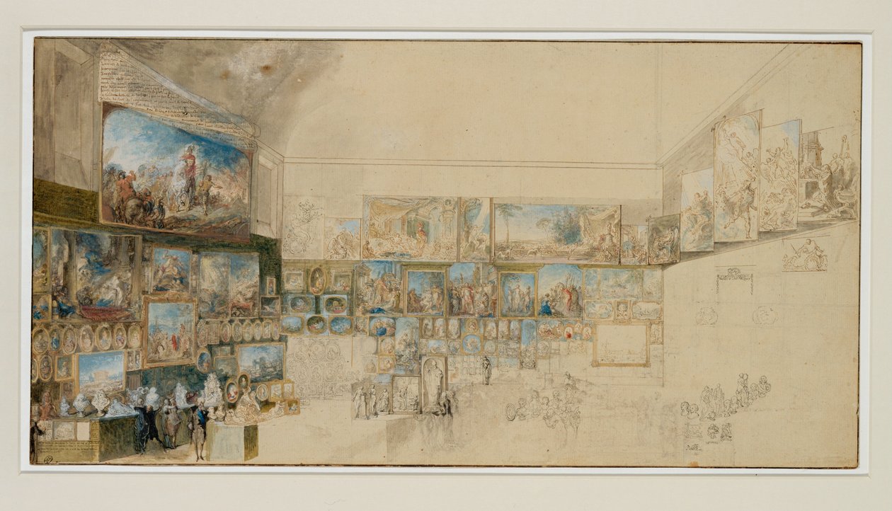 Vue du Salon de 1765 ... - Gabriel de Saint-Aubin