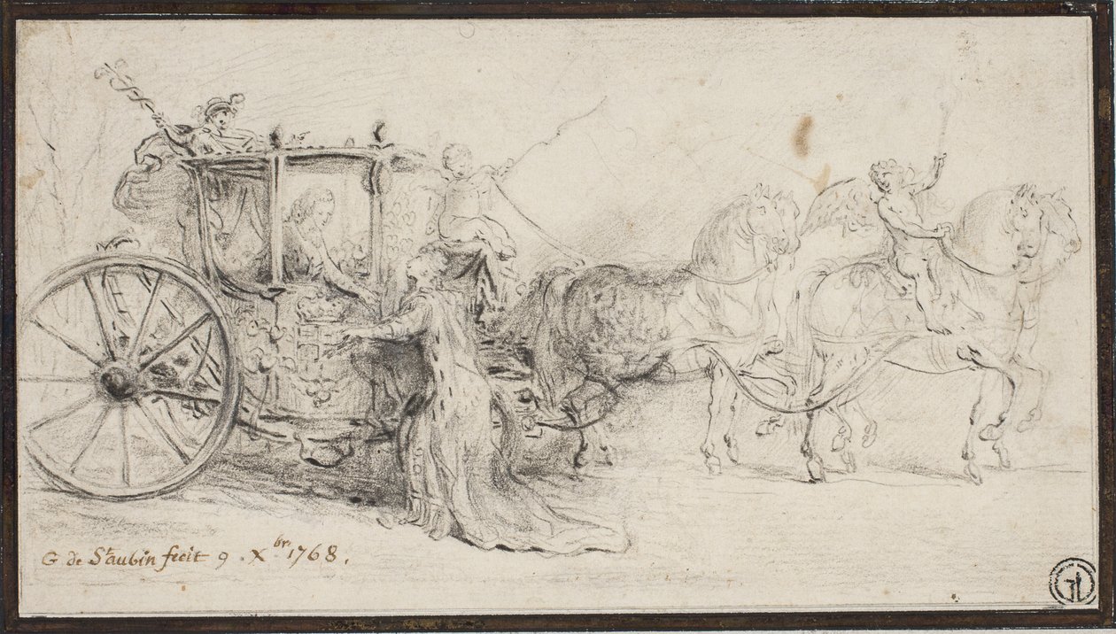 Paris accueille Christian VII - Gabriel de Saint Aubin