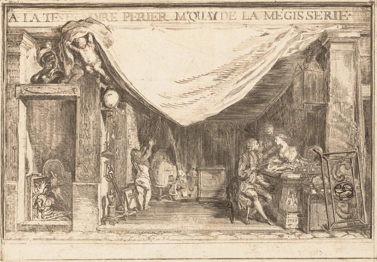 La boutique de M. Périer, marchand de ferronnerie, 1767 - Gabriel de Saint Aubin