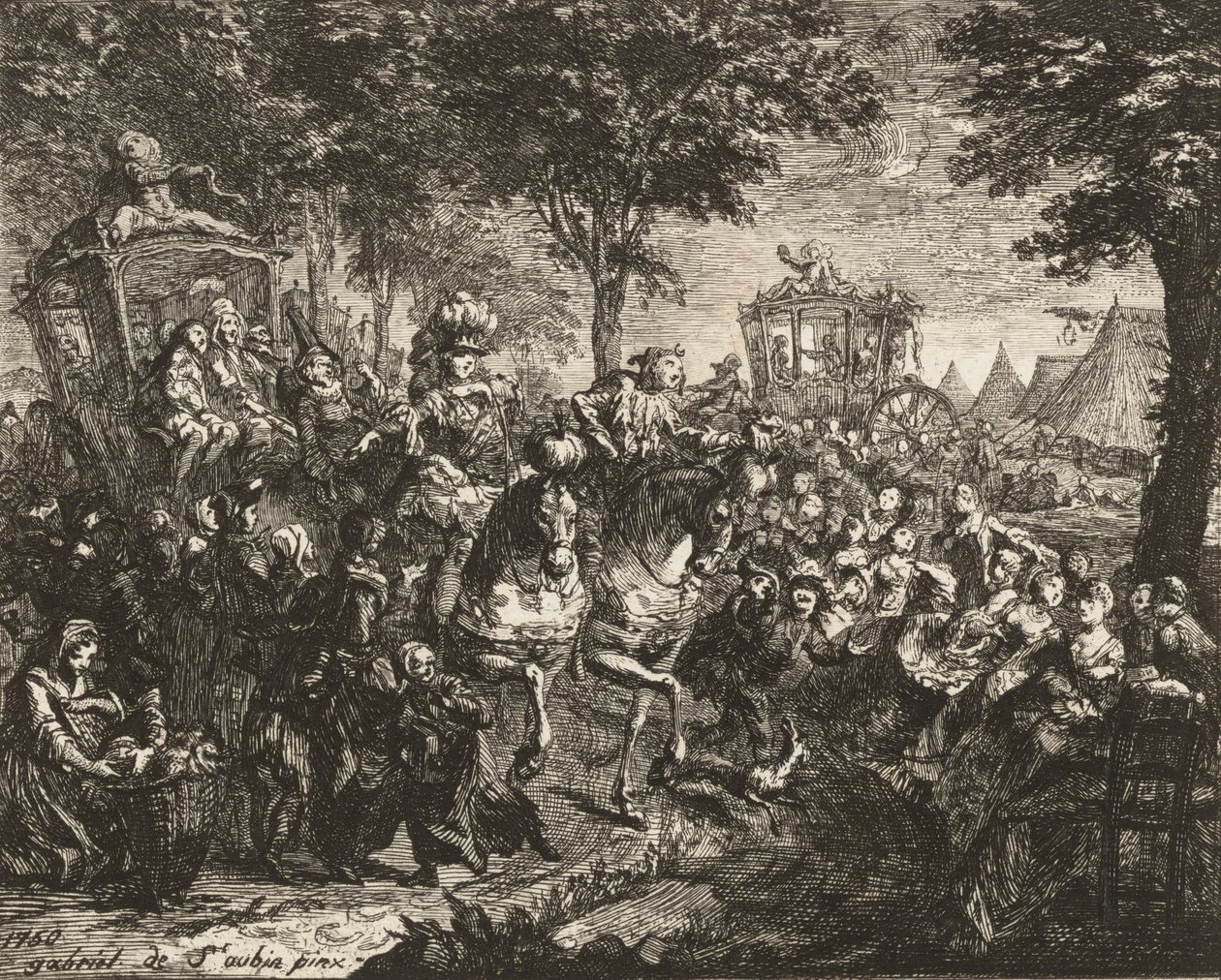 Vue de la Foire de Beson - Gabriel de Saint Aubin