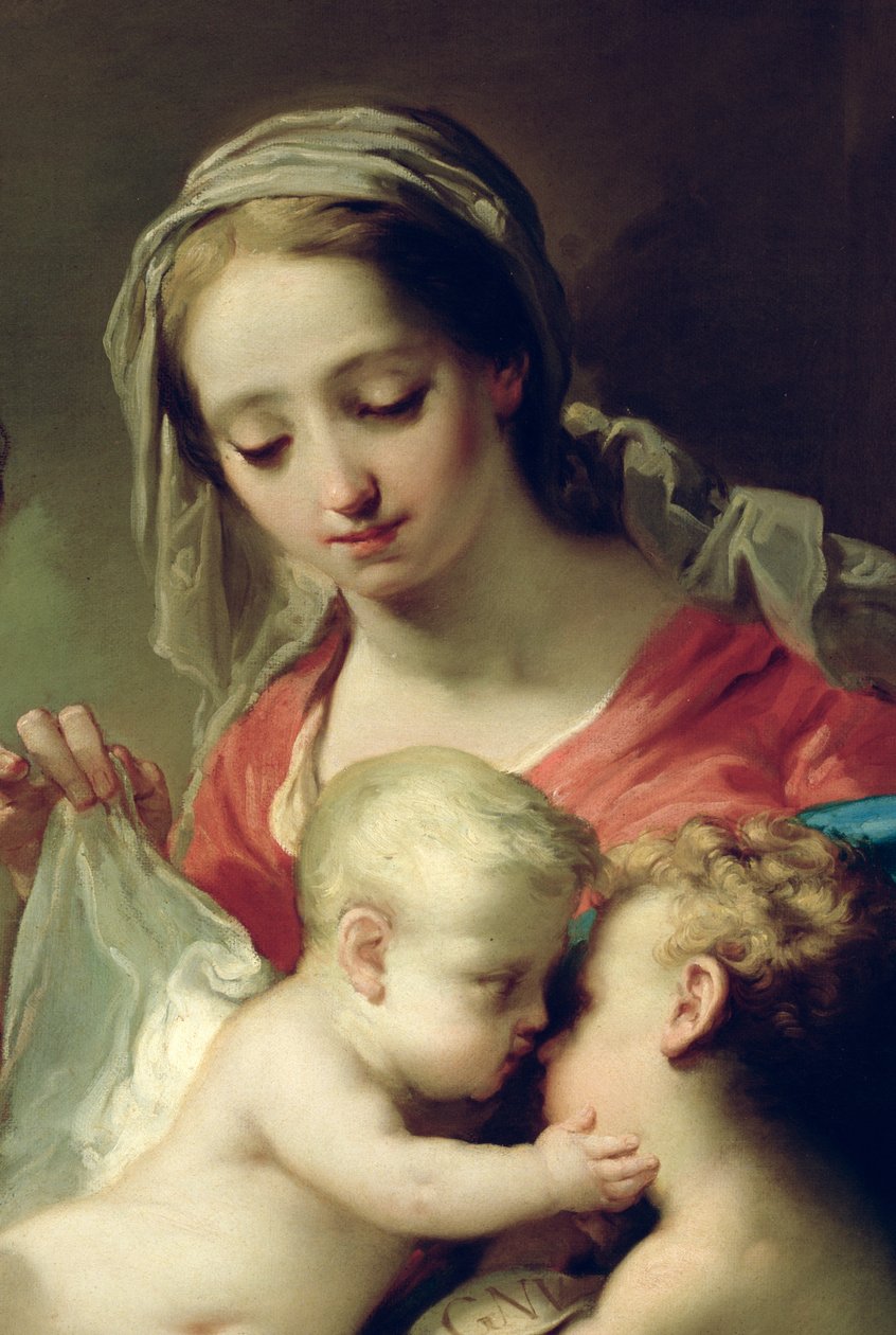 Madone et Enfant avec Saints Jean, Anne et Rocco, c.1785 (détail) - Gaetano Gandolfi
