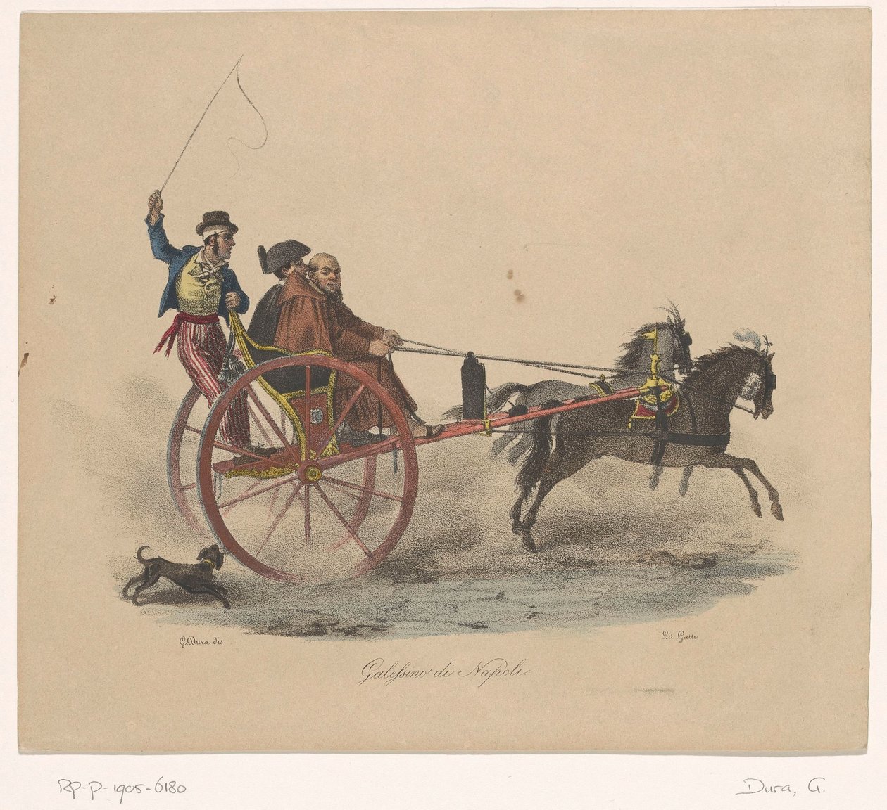 Trois hommes dans un carrosse. Galessino di Napoli - Gaetano Dura