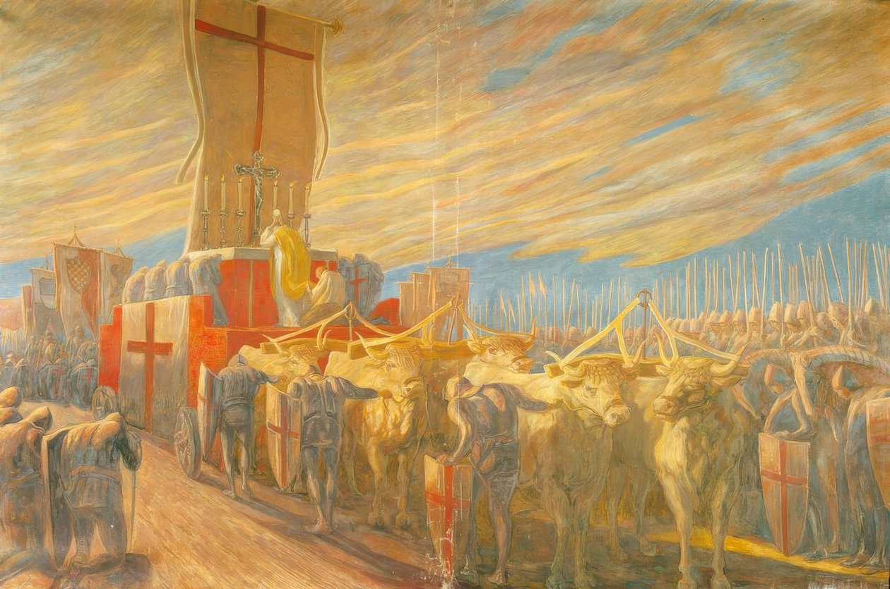 La bataille de Legnano : La prière avant la bataille - Gaetano Previati