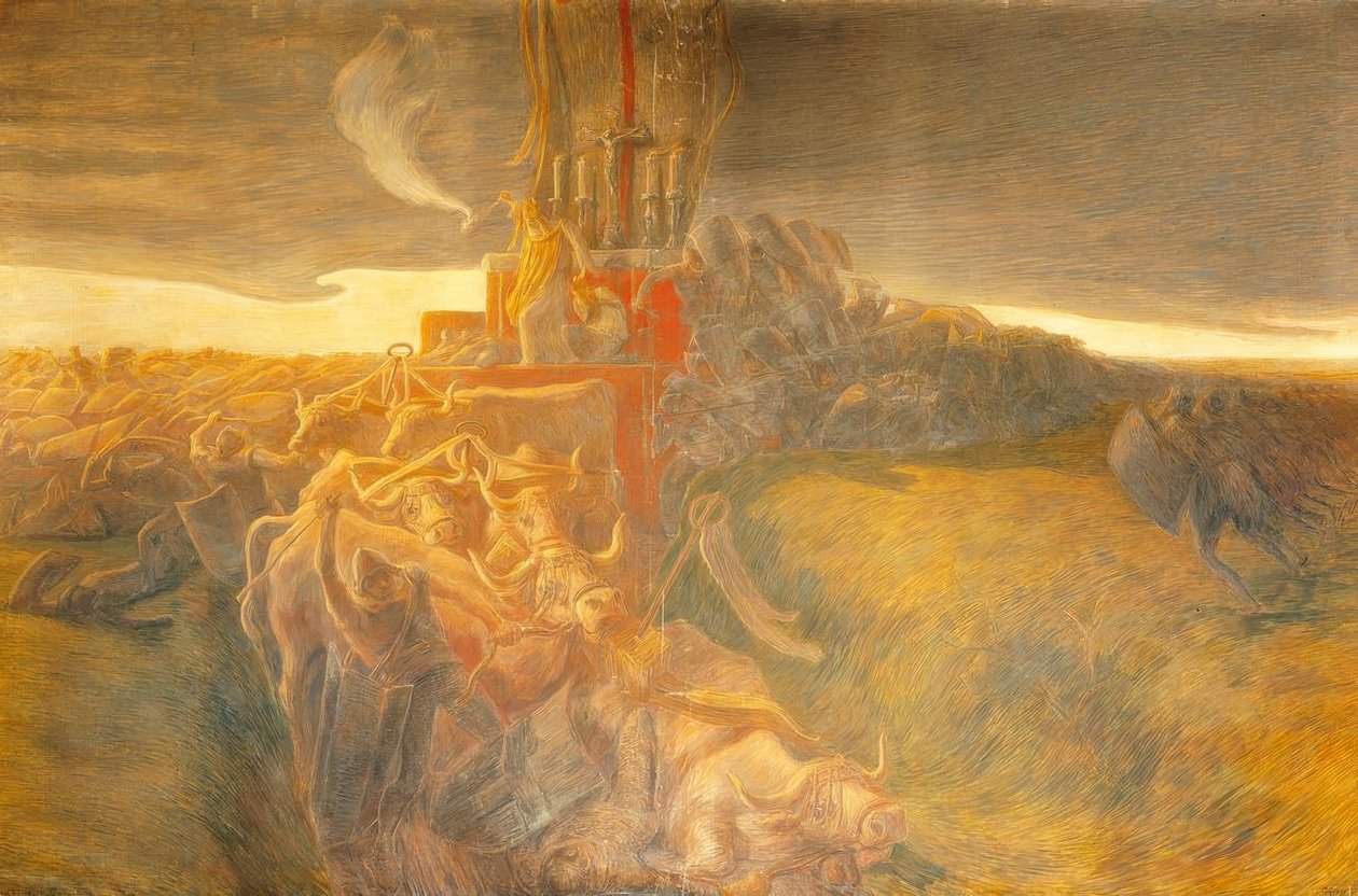 La bataille de Legnano : La défense du Carroccio - Gaetano Previati
