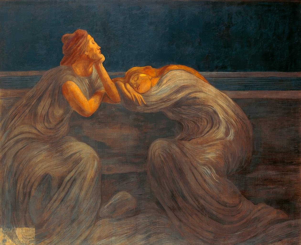 Nocturne, 1908, par Gaetano Previati - Gaetano Previati